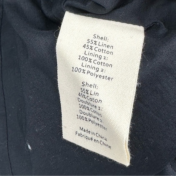 L’AGENCE Scout Cotton-Linen Blazer Solid Black Single Button Lined Size 0 - Picture 14 of 15